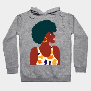 Black Afro Hair Woman Hoodie